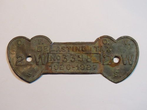 1926-1927 Orange Free State dog tax token - Scarce shape