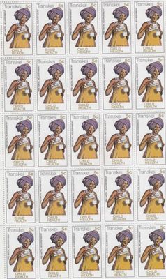 Transkei - SACC 62-64 - Full Sheets in used and mint - Health Education, Child Care