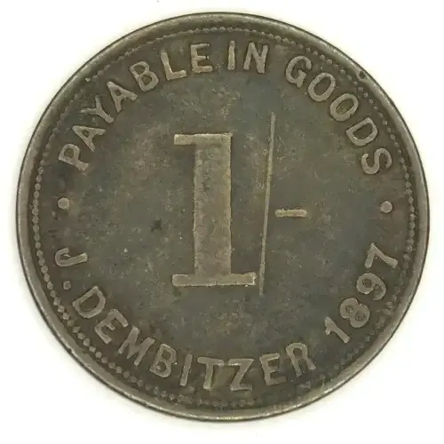 RARE J. Dembitzer token - 1 Shilling