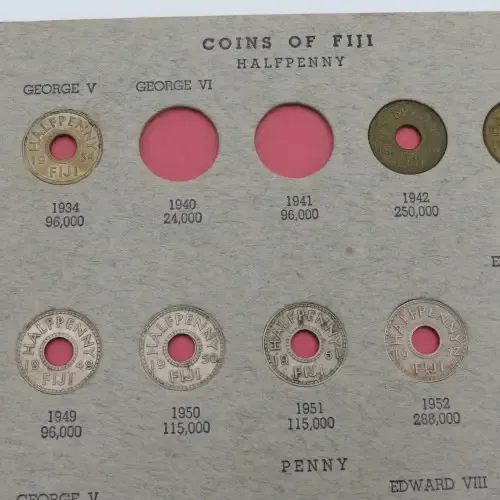 Collection of Fiji coins