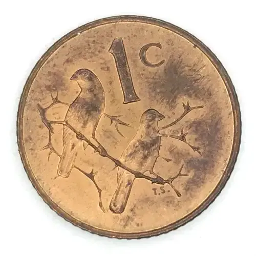 1965 RSA uncirculated English one cent - Only 1180 minted