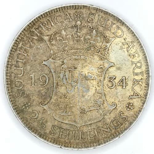 1934 SA Union Silver Half Crown - EF - Excellent - Book value R10000
