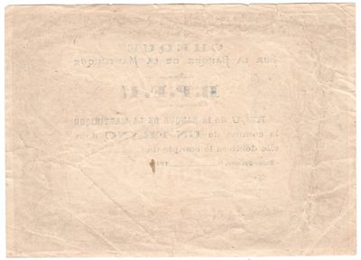 Martinique 1 Franc 1871 VF with some tears - still in nice condition