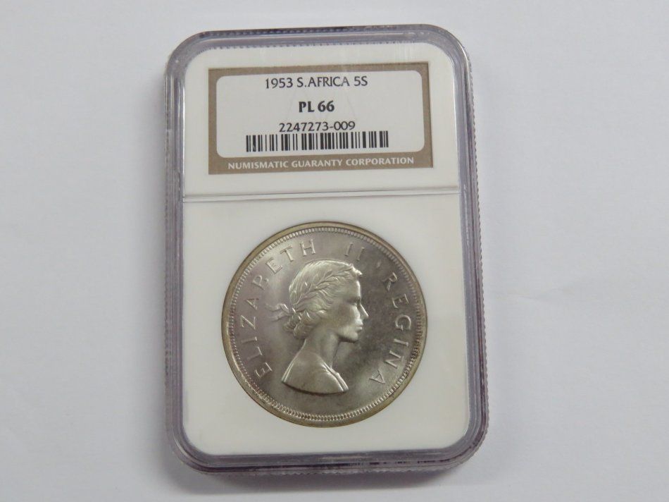 1953 South Africa Union crown graded PL 66 by NGC