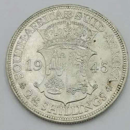 South Africa 1945 half crown AU or better