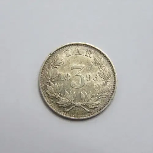 1896 ZAR Kruger three pence - Uncirculated
