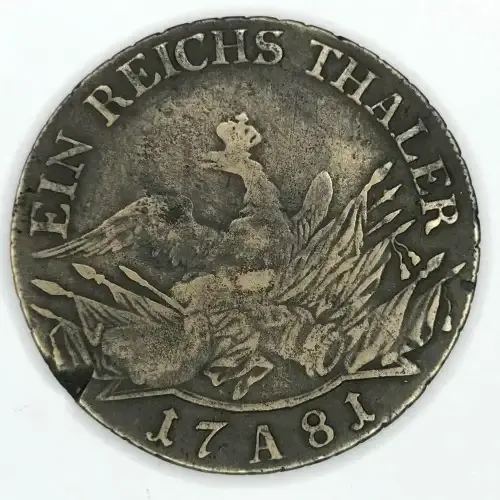 1781 A German States Prussia - one reichsthaler almost VF