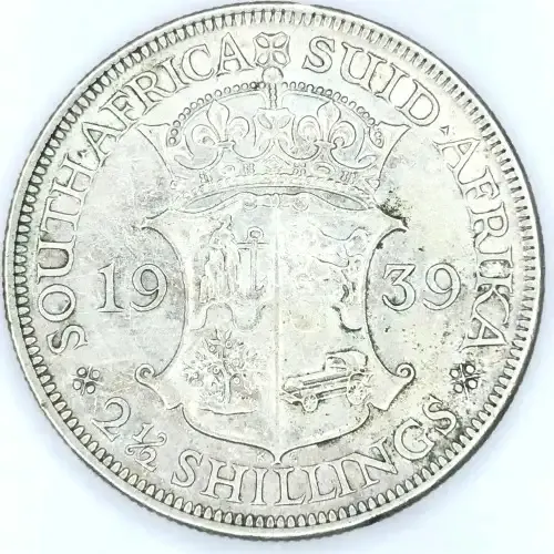 1939 SA Union Half Crown - XF+ - Scarce