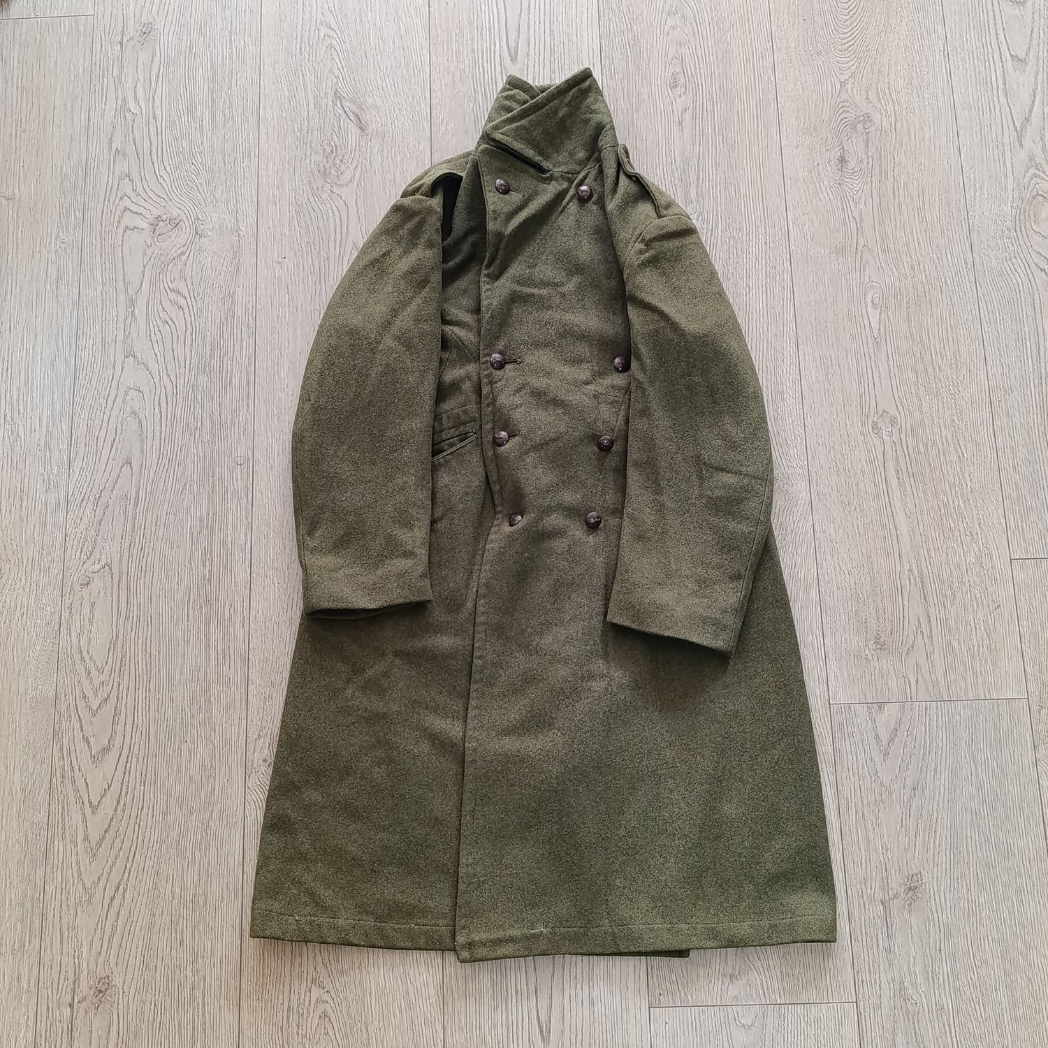South African Prison service trench coat - size medium - Full back length 118.5cm, armpit to cuff 44.1cm &amp; 115cm