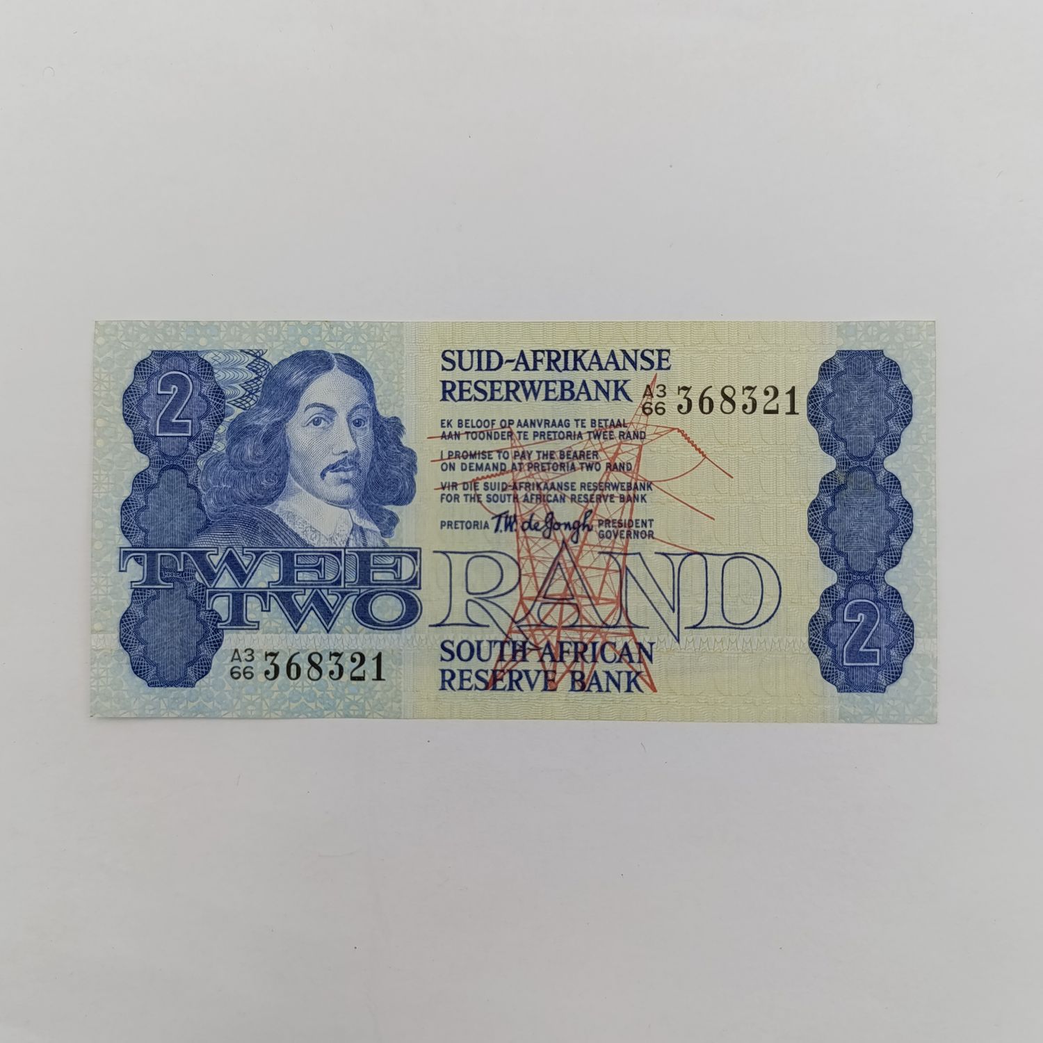 TW de Jongh 4th issue R2 banknote uncirculated A3/66