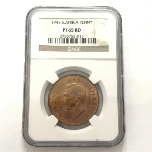 1947 SA Union penny graded PF 65 RD by NGC - YES PF 65 and RED
