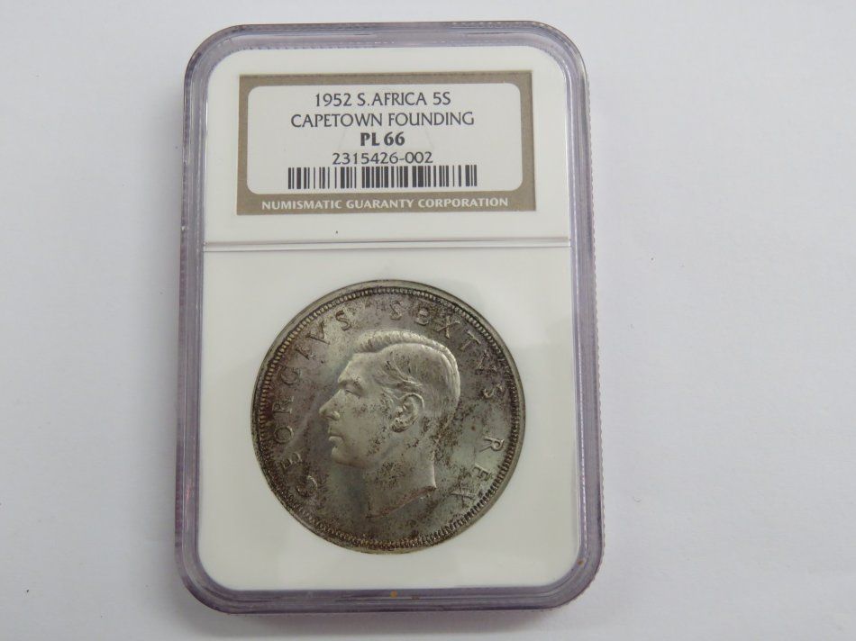 1952 South Africa crown graded PL 66 by NGC