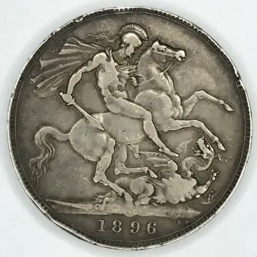 1896 LIX British crown Nice condition with some rim bumps - Very hard to get