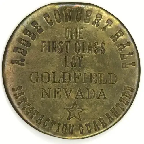 Goldfield Nevada $3 token - One first class lay all night check