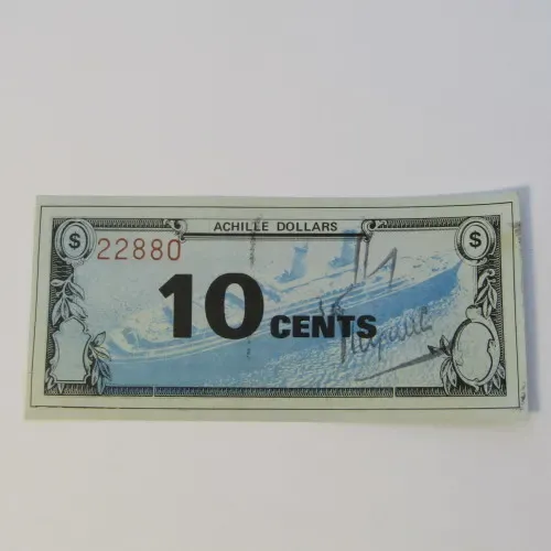 Shipping token for 10 cents useable on board the Achille Lauro which was hijacked in 1985