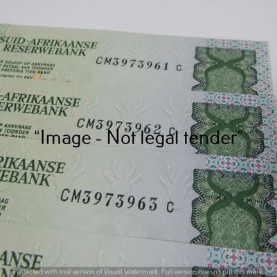 CL Stals 1st Issue R10 bank notes - Lot of 6 notes with consecutive numbers