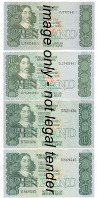 Full set of R10 notes - All reasonable condition - some Uncirculated