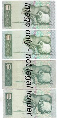 Full set of R10 notes - All reasonable condition - some Uncirculated
