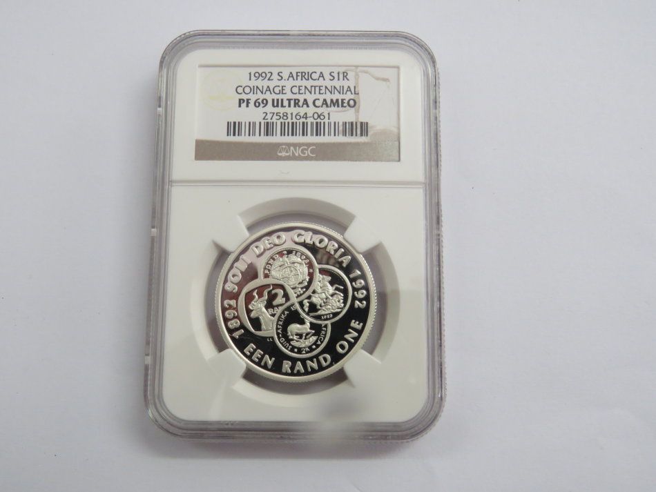 1992 RSA coinage centennial proof silver R1 graded PF 69 ULTRA CAMEO by NGC - Joint POP 1