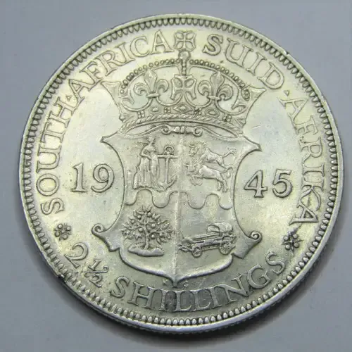 1945 SAU George V half crown - EF
