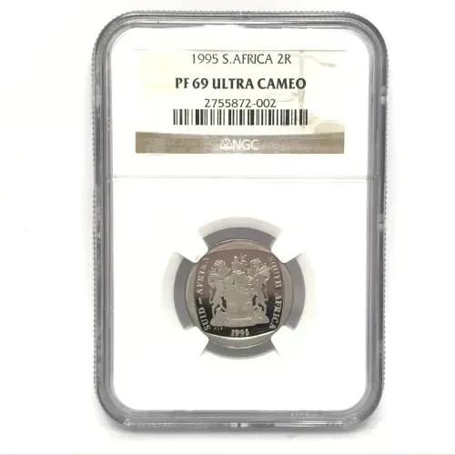1995 South Africa proof R2 Only 5816 proof coins minted - This one graded PF 69 ULTRA CAMEO by NGC