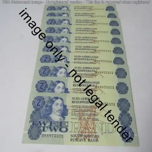 GPC de Kock 3rd issue - Lot of 10 uncirculated R2 banknotes with consecutive numbers