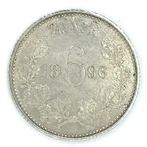 1896 ZAR Kruger Sixpence - AU