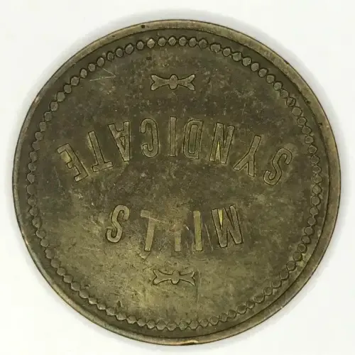 Mills Syndicate Brass type 1 token