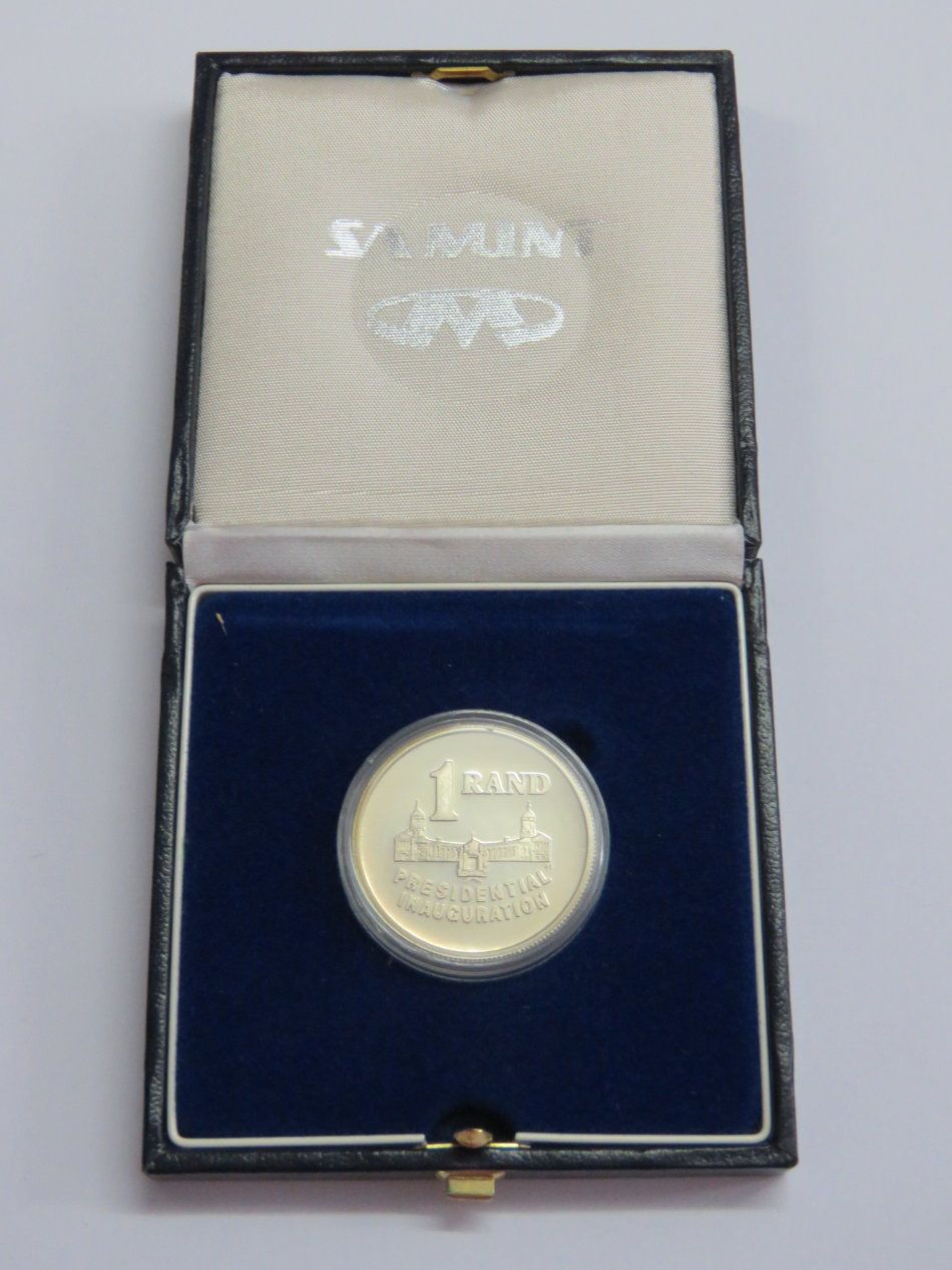 1994 RSA proof silver R1 presidential inauguration - Frosted around edges !