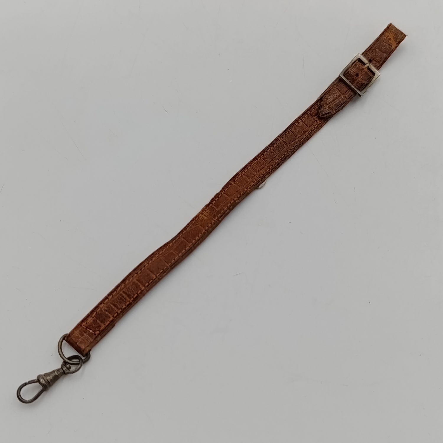 Vintage Leather pocketwatch fob