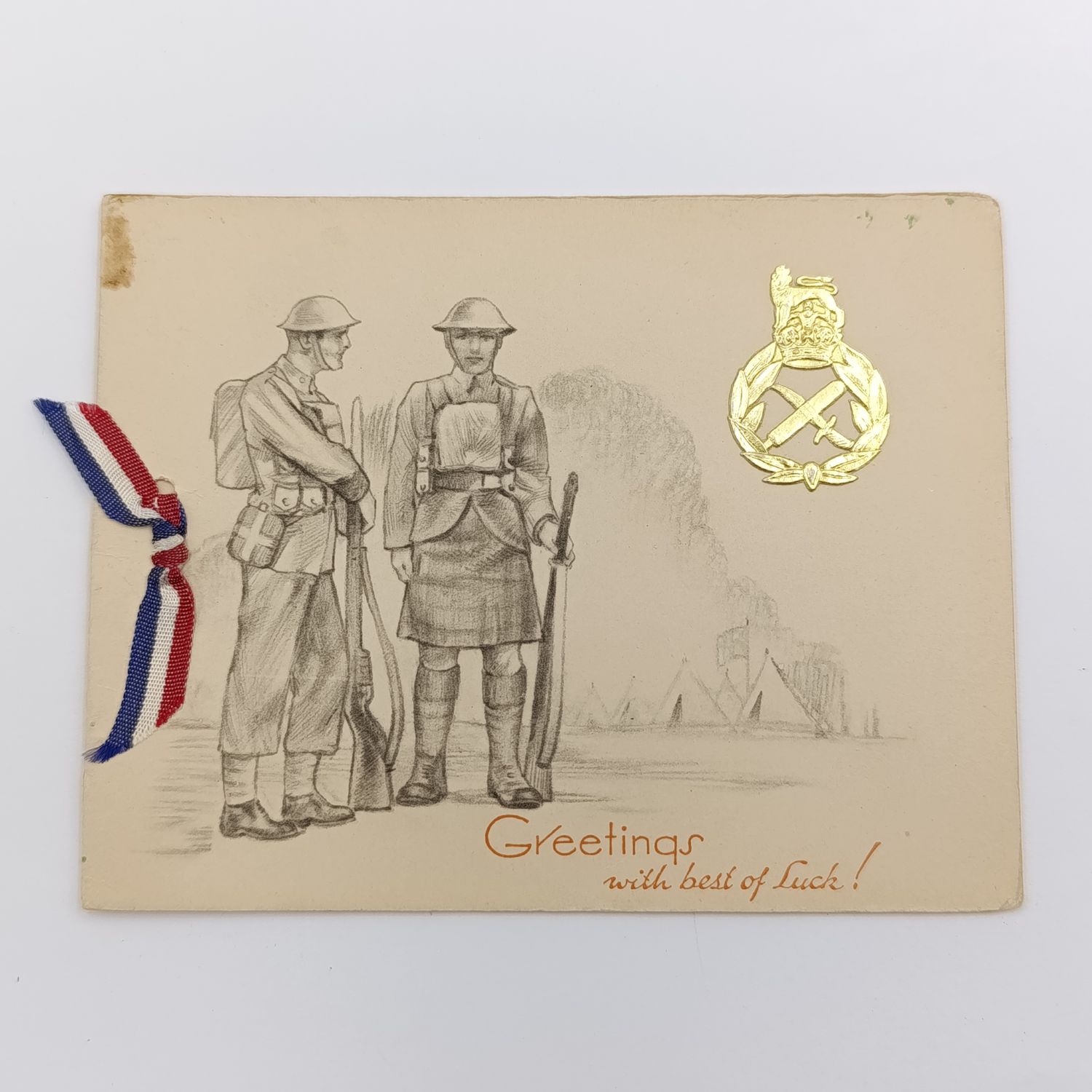 WW2 The British Army Greetings card