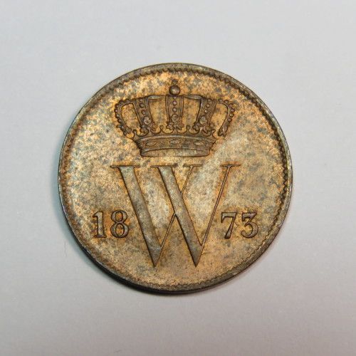1873 Netherlands copper 1 cent - UNC