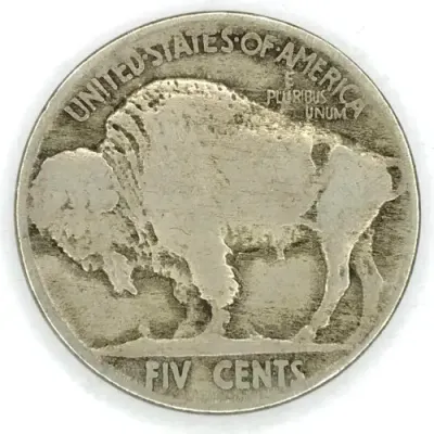 1919 USA Buffalo Nickel with e of Five missing ( very feint )