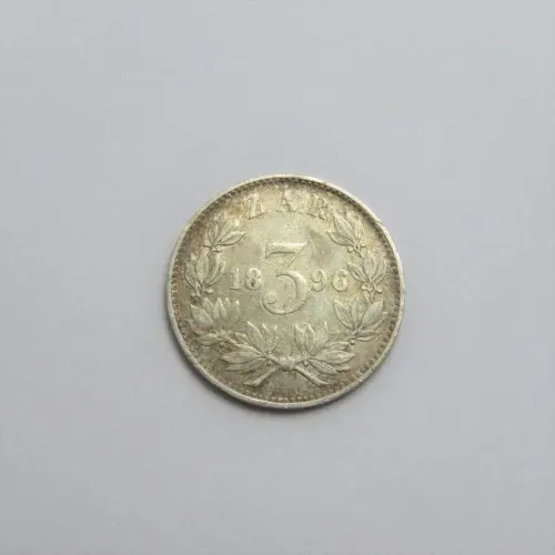 1896 ZAR Kruger three pence AU