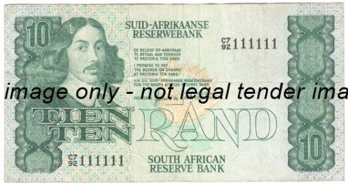 GPC de Kock R10 note with number 111111 - rare