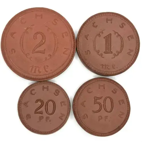 Set of 1921 German notgeld pieces - porcelain