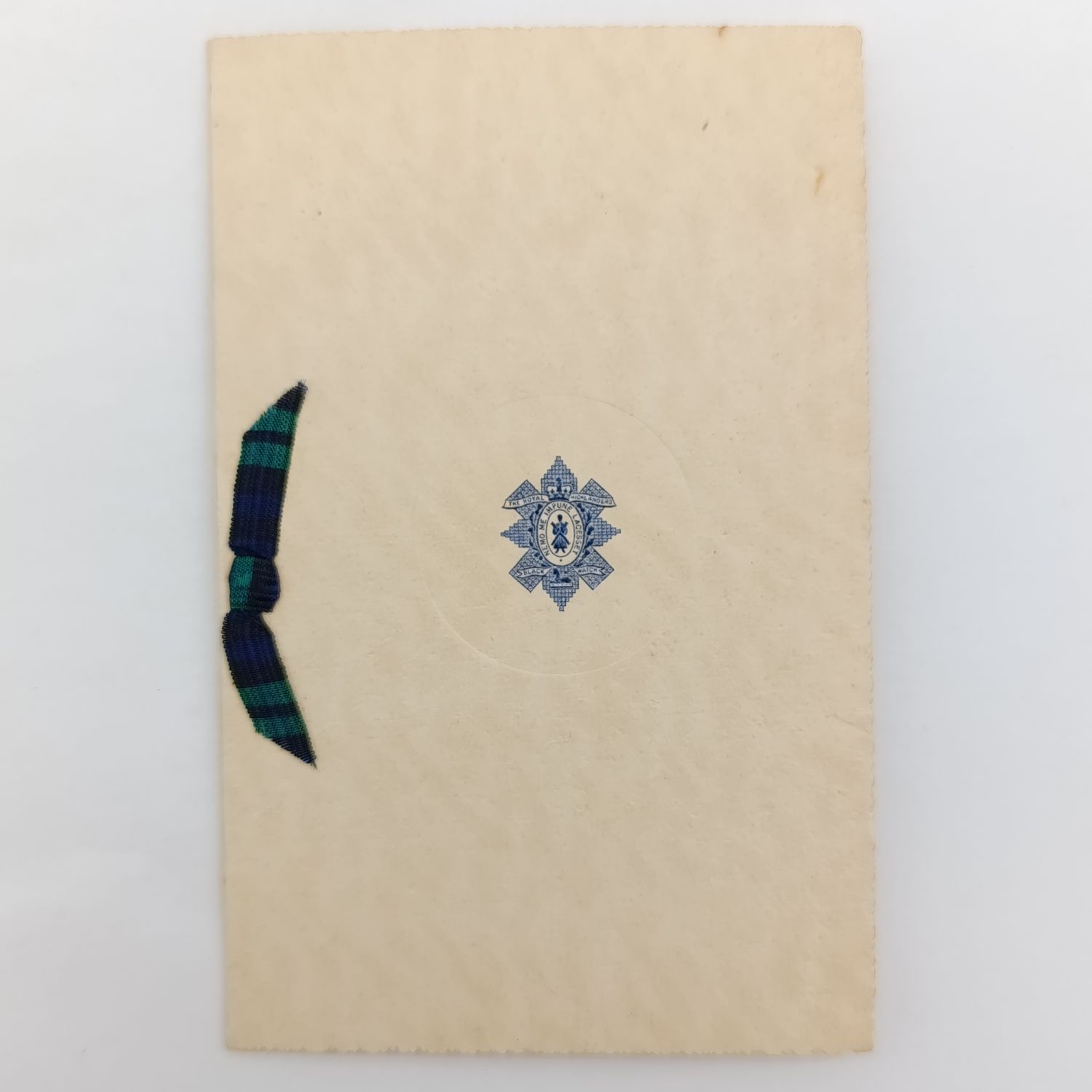 The Royal Highlanders "Black Watch" Christmas 1924 Greetings Card