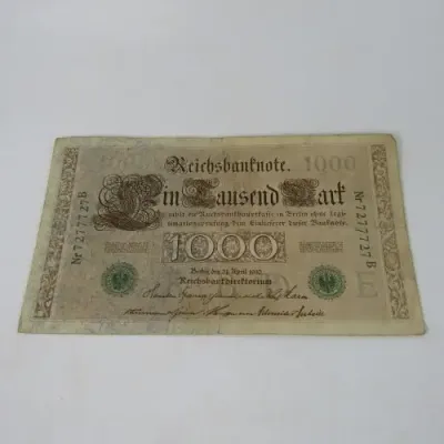Germany Reichs bank note 1000 Mark - RADAR note no. 7277727