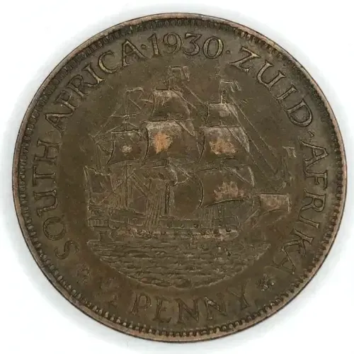 1930 SA Union Half Penny - EF