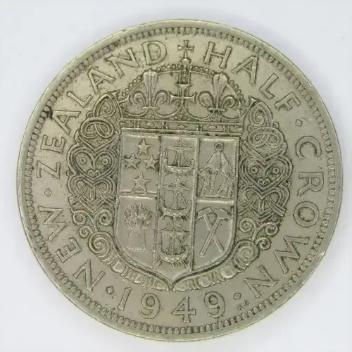 1949 New Zealand Half Crown - AU