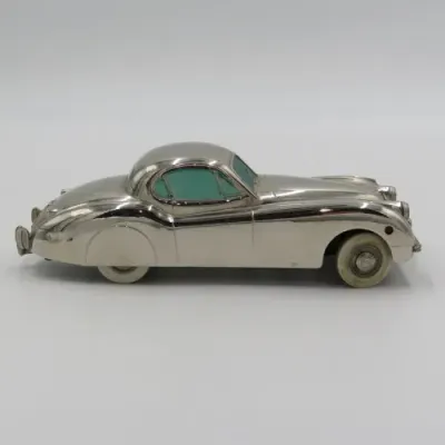Very Rare 1950`s Prameta Kolner Automodelle mechanical Jaguar XK 120 wind-up toy car