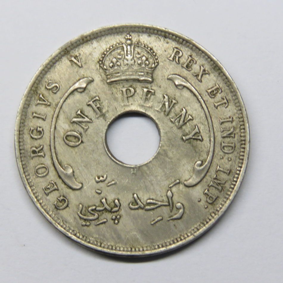 British West Africa 1917 H penny - XF - scarce