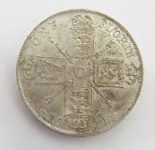 Great Britain 1911 Florin AU George 5