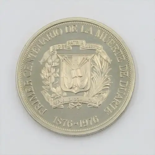 1976 Dominican Republic DUARTE crown size coin - only 5000 minted