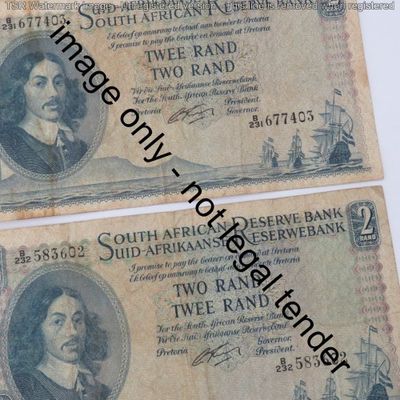 Rissik lot of 10 R2 notes all different prefix