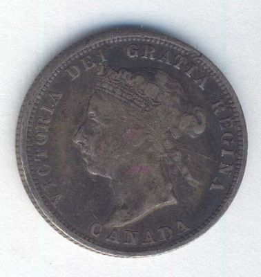 Canada 1890 silver 25 Cents