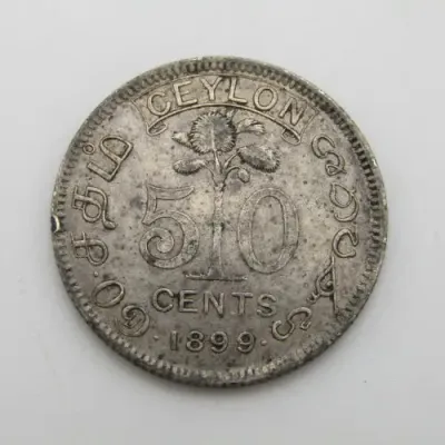 1899 Ceylon 50 cent scarce