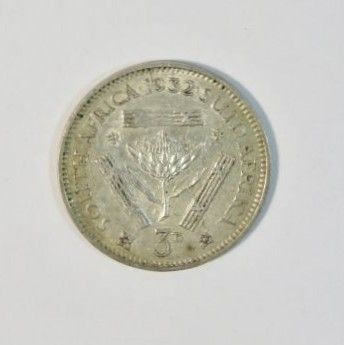 1932 South Africa threepence - EF
