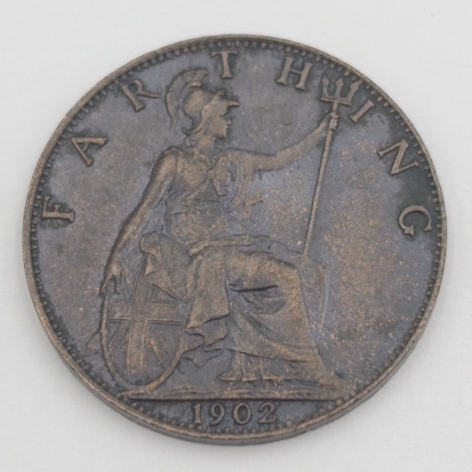 Int Britain 1902 Farthing AU Great Britain