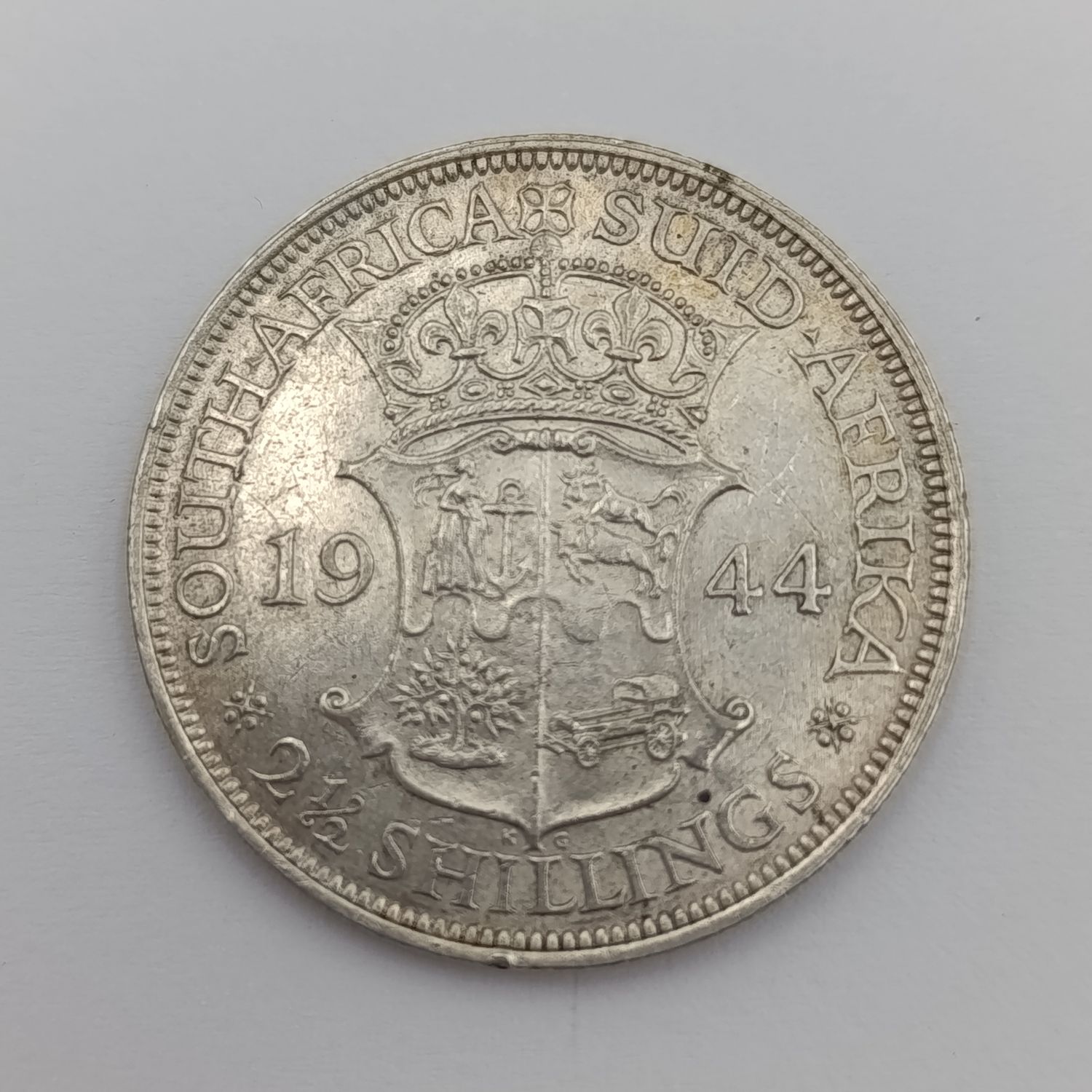 1944 South Africa half crown AU